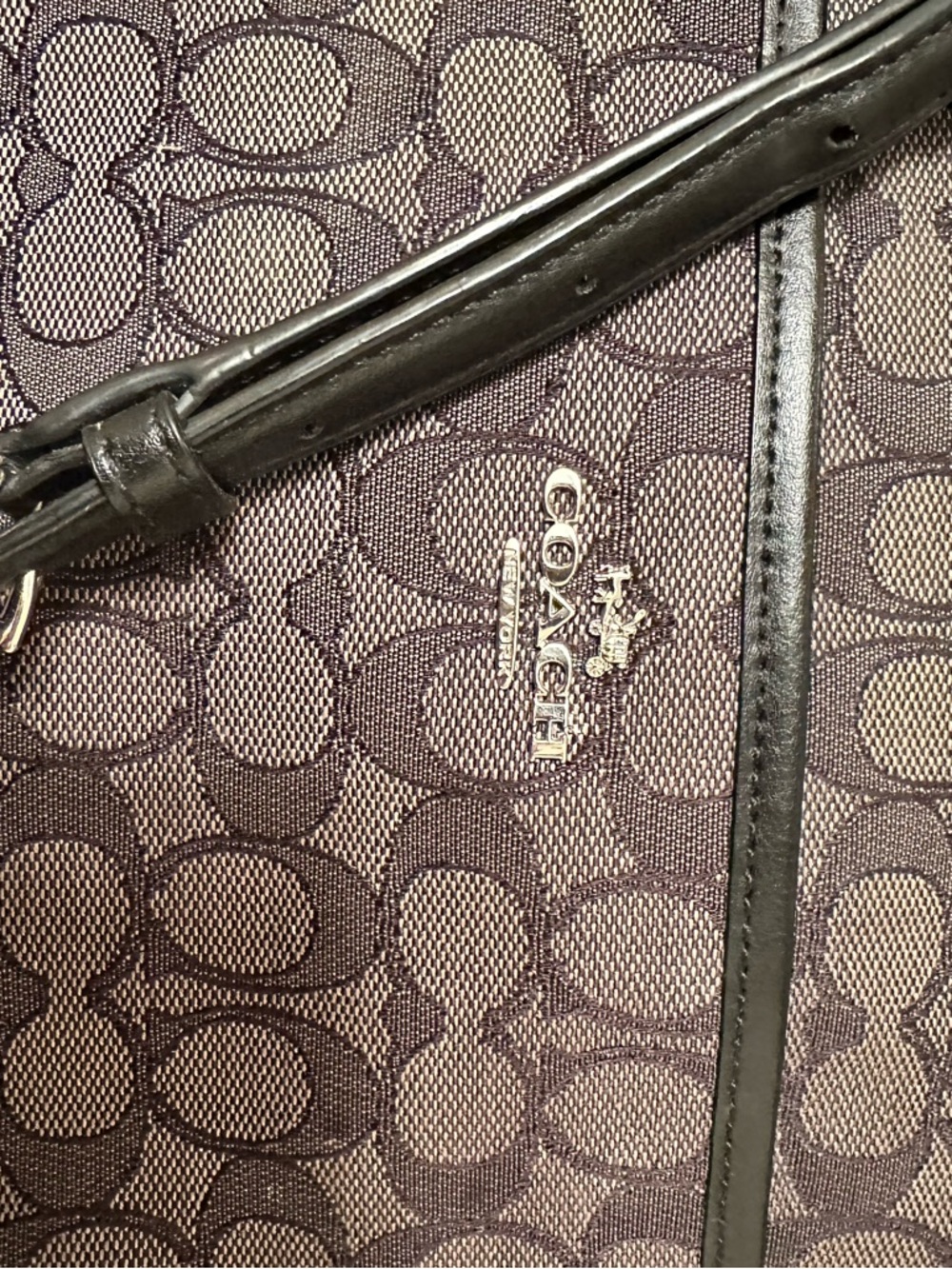 Coach Signature File Crossbody Bag - Black Smoke / Black Canvas F29210 - Picture 5 of 5